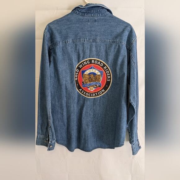 Levi's Gold Wing Road Riders Association Long Sleeve Denim Shirt M - Picture 1 of 11